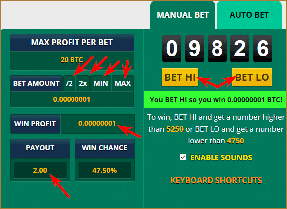 Заработок биткоинов на FreeBitco.in