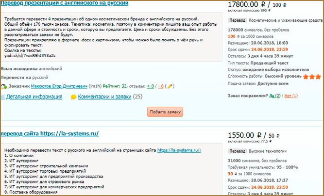 Заработок на переводе текстов с одного языка на другой 