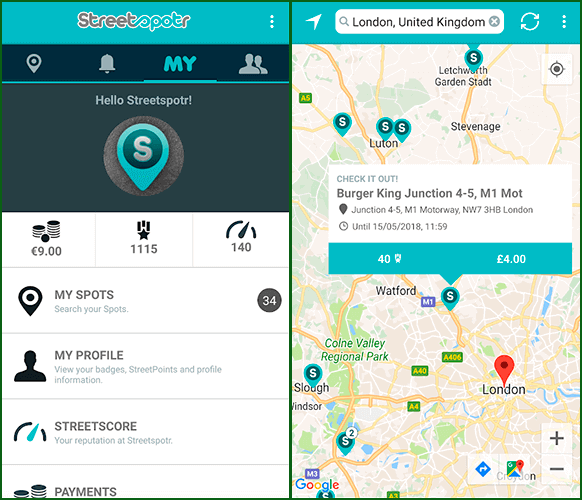 заработок на полевых заданиях с Streetspotr