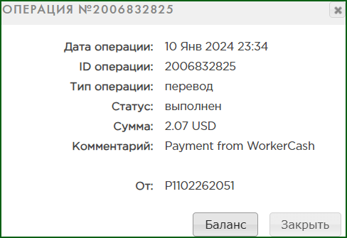 Выплаты с WorkerCash