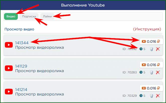 выполнение мгновенных ютуб заданий на буксе МЕТЕЕКС